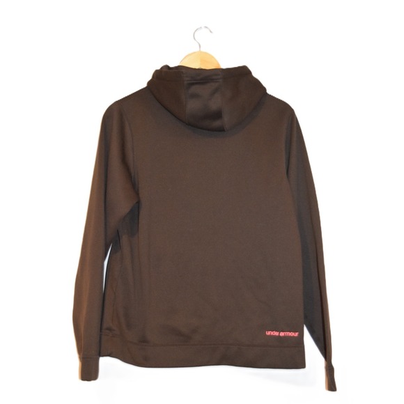 Under Armour Women Brown Pink Camo Logo Hoodie Sweatshirt Size L - Picture 2 of 6